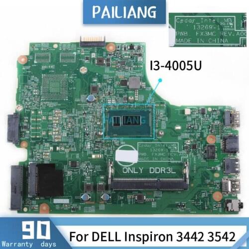 13269-1 For DELL Inspiron 3442 3542 I3-4005U DDR3 Mainboard Laptop motherboard tested OK