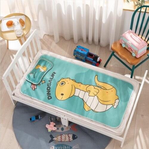 Dinosaur Baby Mattresses Summer Cool Sleeping Mat Breathable Mattress Pads Toddler Crib Cot Cozy Nap Pads Infant Bed Mat Fashion