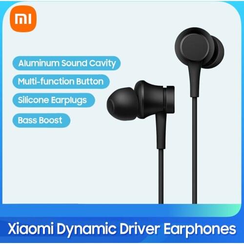 Xiaomi Dynamic Driver Earphones In-Ear Earbuds 1.25m Wired Headset with Balanced Sound Multi-function Button Control Headphones