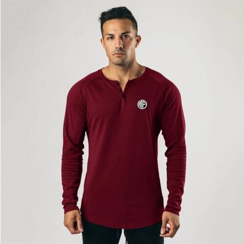 New Mens Gym Casual Fashion Breathable Fitness Long Sleeve Clothing Bodybuilding Autumn and Winter Trend Slim Sports T Shirt