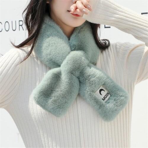 New Fashion Soft Women Scarf Faux Fur Rabbit Collar Collar Neck Warm Winter Shawl Wrap Girls Multi Color D126