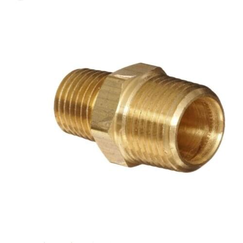 1/8" 1/4" 3/8" NPT Male to Male Thread Brass Pipe Fitting Hex Nipple Reducer Connector Adapter
