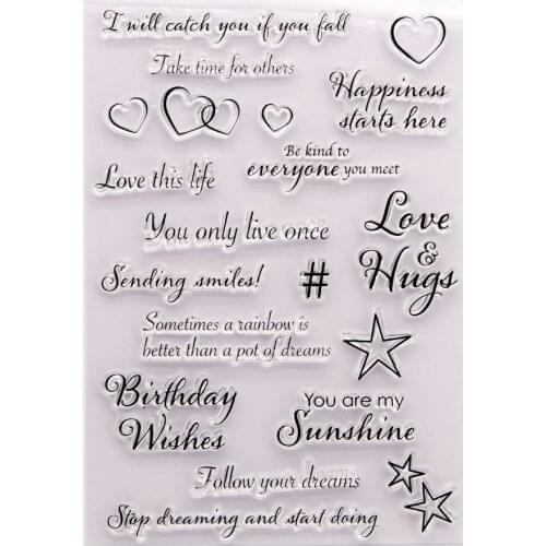 YINISE Silicone Clear Stamps CUTTING DIES For Scrapbooking STENCIL LOVE WEDDING DIY PAPER Album Cards MAKING CRAFT RUBBER Stamp