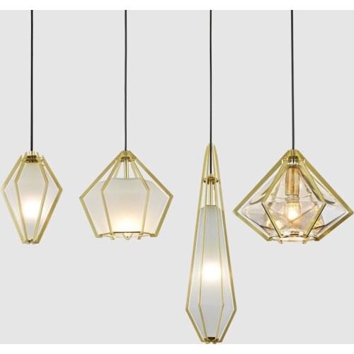 Nordic europe led stone led crystal hanging lights pendant lights kitchen chandeliers hang ring lamp dining rooom