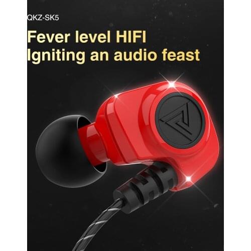 QKZ SK5 Earphone Sport Earbuds Stereo For Apple Xiaomi Samsung Music Cell Phone Running Headset With Mic 3.5mm Wired Earphones
