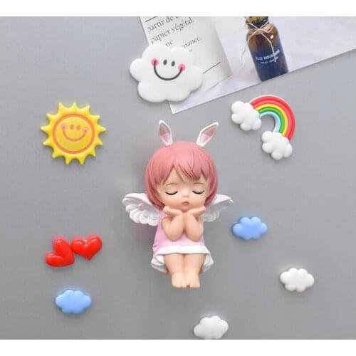 Angel Three-dimensional Resin Refrigerator Paste Magnetic Paste Cute Creative Home Decoration Home Decor Magnet for Fridge Decor