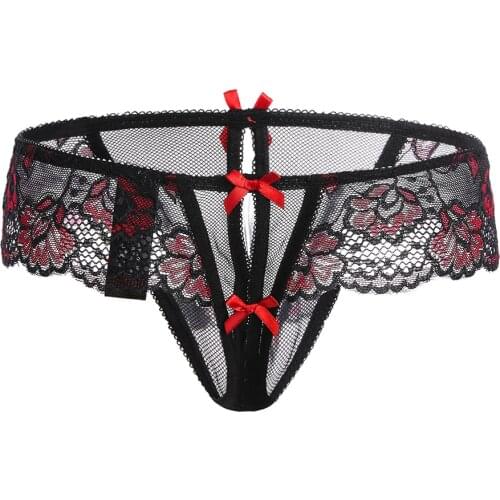 Sexy Lace Flower Breathable Panties Briefs Female Underwear Low Waist for Women Cotton Transparent High Quality Soft Underpants