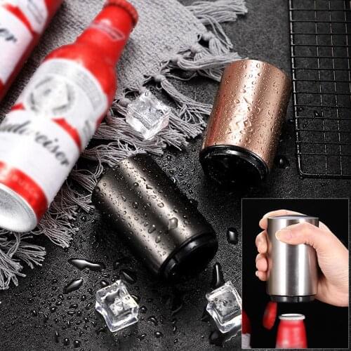 Unique Creative Automatic Beer Opener Stainless Steel Magnetic Beverages Bottle Opener Kitchen Bar Accessories Wine Can Openers