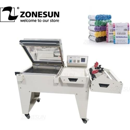 ZONESUN Semi-automatic Heat Sealing Shrink Wrapping Machine L shape Seal Dust Proof Moistureproof and Guard Against Theft