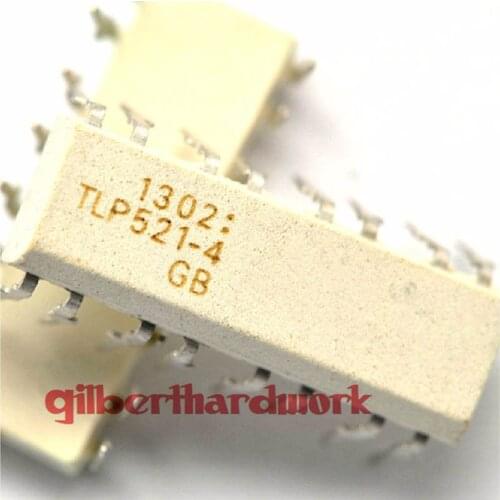 10*Photoelectric Coupling Tlp521-4 P521-4 Transistor Output Dip-16 Straight Pin