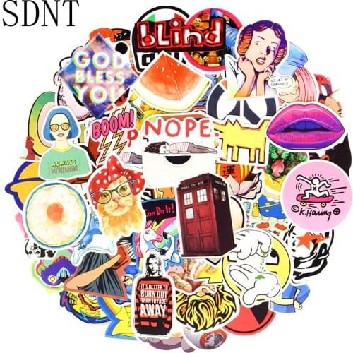 100 PCS Mix Anime Stickers Punk Game Animal Graffiti Funny Sticker Gift DIY Skateboard Suitcase Fridge Car Laptop Stickers Pack
