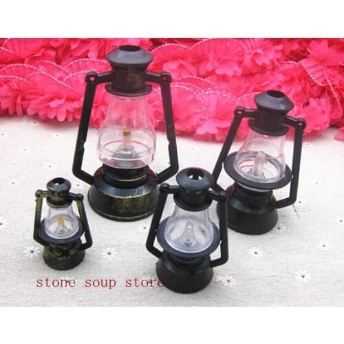 2-5pcs Plastic Decoration Lamp Technology Black Bronze Lantern Diy Small Crafts NOT LIGHT Christmas Table Ornament
