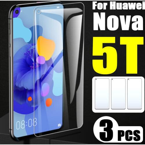 3 Pcs On For Huawei Nova 5T Glass Huavei 5 T Protective Film for Nova5T 5TNova Screen Protector Huaweii Sheet Tempered Glas 9H