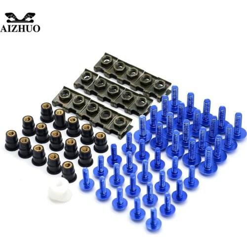 Aluminum Windscreen Fairing Bolts Motorcycle Accessories Nut Screws Washer for suzuki SV1000 S TL1000R V-STROM GSR600 750 SV650