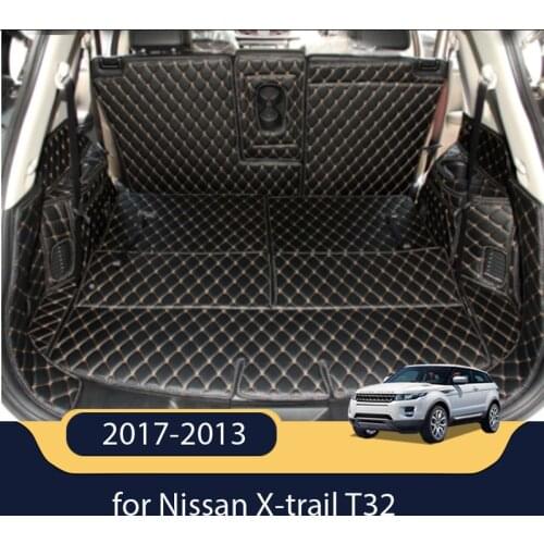 Car Travel Special trunk mats for Nissan X-trail T32 2017-2013 7 seats waterproof cargo liner mats boot carpets,Free shipping