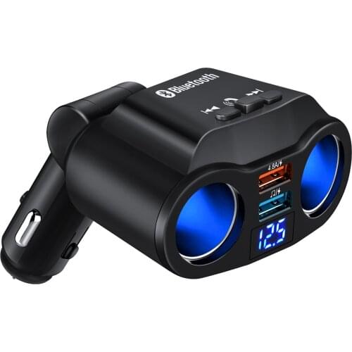 New LED FM Transmitter Car Kit Dual USB Car Charger 4.8A Dual USB MP3 Music Player Car Charger With Voltage Display