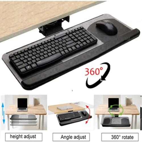 DL-DA4 Ergonomics kayboard plate mount bracket with mouse pad tray support for big small plate height adjustable tilt rotate