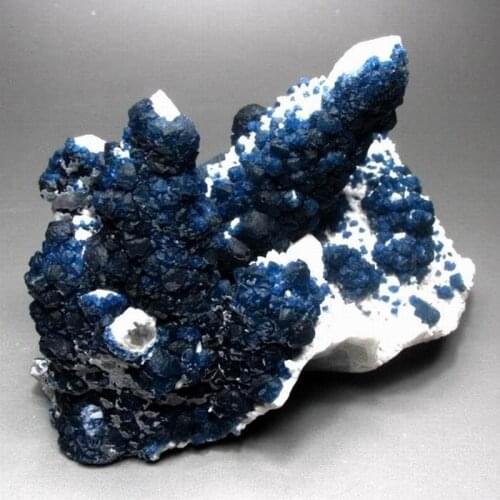 907g Blue Fluorite on Milch/Smoky Quarz Point - crystals and stones healing Mineral specimen Home Decor feng shui decoration