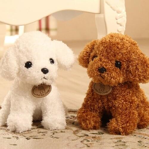 18/25 cm Simulation Dog Poodle Plush Toys Cute Animal Suffed Doll for Christmas Gift