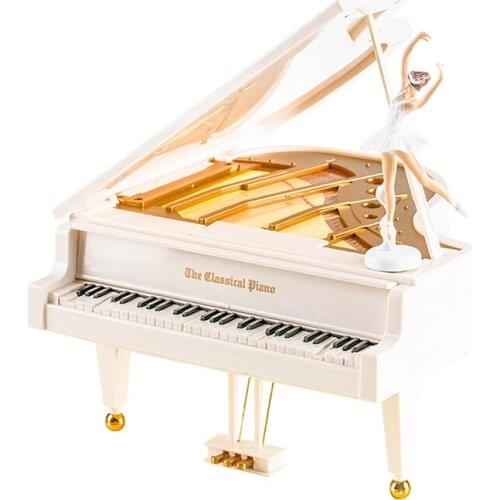Ballerina Girl Kit Piano Music Box Plastic Carousel Musical Wedding Gifts Melody Unique Caja Musical Gift for Girlfriend EH50MB