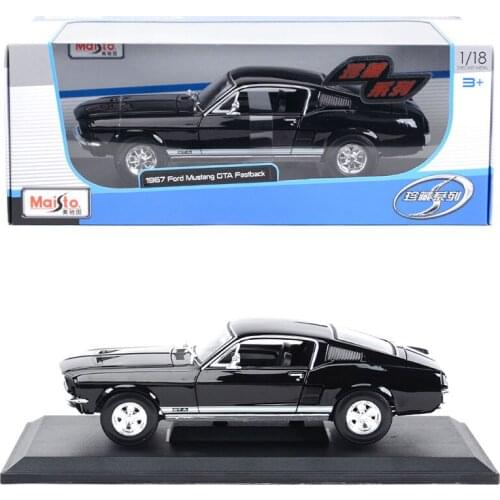 Diecast 1:18 Ford Mustang Classic Vehicle Model Decoration Simulation Alloy Car Metal Souvenir Toys Ornaments Display Gift Show