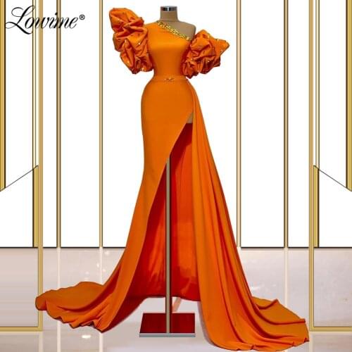 Lowime Couture Mermaid Evening Dresses Arabic Party Gowns Handmade Dubai Turkish Middle East Women Formal Dress Newest 2021 Robe