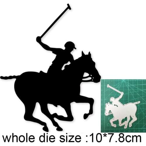Man Knight Horse Metal Cutting Dies Stencils dies for DIY Scrapbooking dies Decorative Embossing Die Cut Card Making Crafts dies