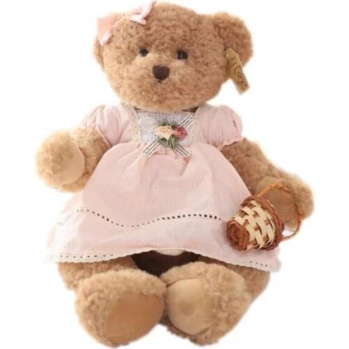 45cm cute Teddy Bear Plush Toys Stuffed Animal Doll Teddy Bear with clothes kidz children gifts girl christmas presents