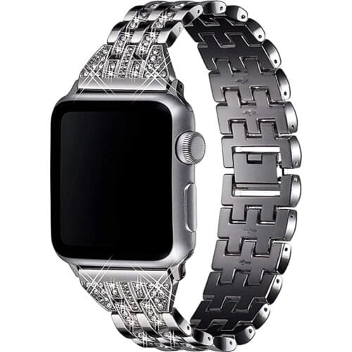 For apple watch bands 40mm 38mm Women Jewelry Bling Diamond strap for iwatch band Series 5 4 3 bracelet 44mm 42mm correas wrist