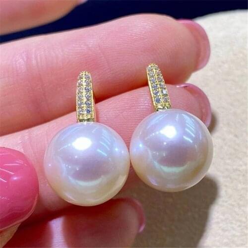 925 Silver Pearl Beads Stud Earrings Setting Base Diy Jewelry Making Findings&Components