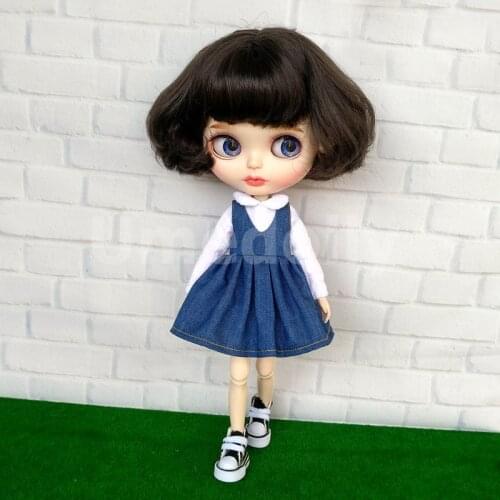 1PCS Lovely Student Dress for Barbies, OB24, Obitsu 27, Blyth, 1/6 BJD Doll Clothes Accessories Toys for Girl