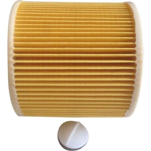 1pcs Replacement Filter For Karcher A2004/ A2054/ WD3.300 Vacuum Hoover Cleaner Cartridge Filter with Cap for KAR64145520 Filter