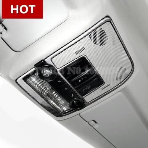 Carbon Fiber Front Reading Light Trim Cover For BMW X5 E70 2008-2013 X6 E71 2009-2014 2pcs Car accesories interior Car Trim