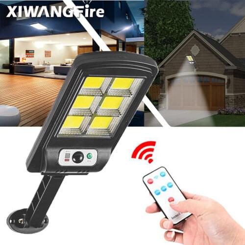 Solar Light 128 COB Large Outdoor Solar Waterproof Street Light Garden Infrared Sensor Motion Sensor Smart Remote Control Light