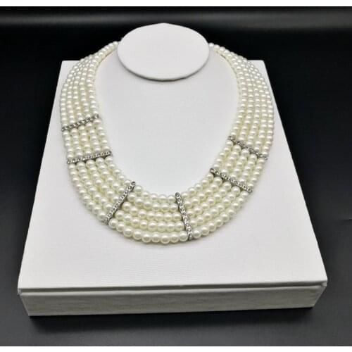 1PCS white Leather Necklace Chain Jewelry Bust Display Holder Stand 20*17*9cm