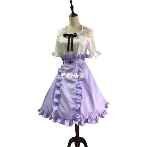 2021 Vtuber Minato Aqua Cosplay Costume Women Cute Maid Dress Halloween Carnival Party Uniforms YouTuber Outfits