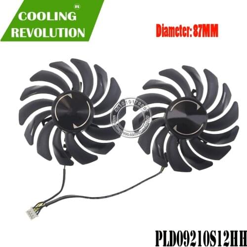 2PCS Set PLD09210S12HH DC12V 0.40A 4PIN graphics card fan GTX1660Ti for MSI GeForce GTX 1660 Ti ARMOR 6G OC