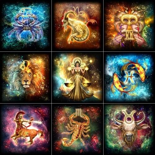 New 5D DIY Diamond Painting Constellation Pictures Diamond Embroidery Scenery Full Square Round Drill Crafts Home Decor Art Gift