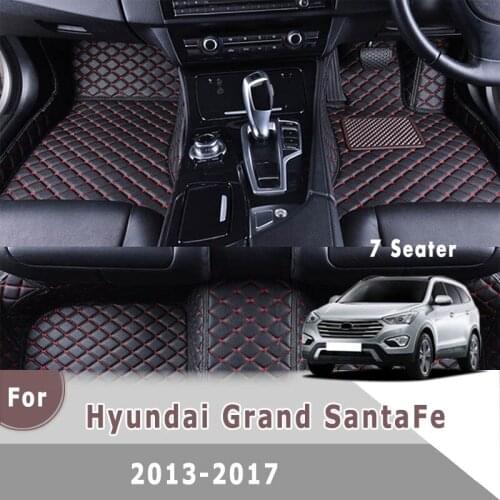 RHD Car Floor Mats Carpets For Hyundai Grand Santa Fe 2017 2016 2015 2014 2013 (7 Seats) Automobiles Parts Accessories Cover
