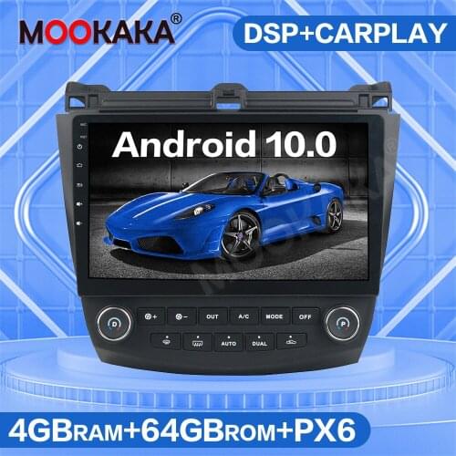 Android 10.0 4G+64G Car Multimedia Player For Honda Accord 7 2003+ Carplay Auto Radio GPS Navigation Stereo Head Unit 4G SIM LTE