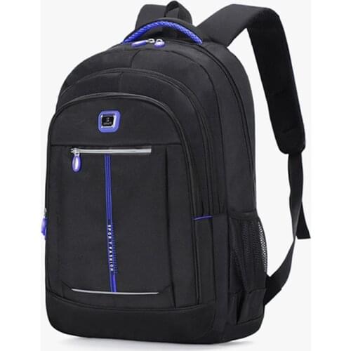 Large Capacity Men Backpack Laptop Nylon Waterproof School Bag for Boys Teenage Back Pack Black
