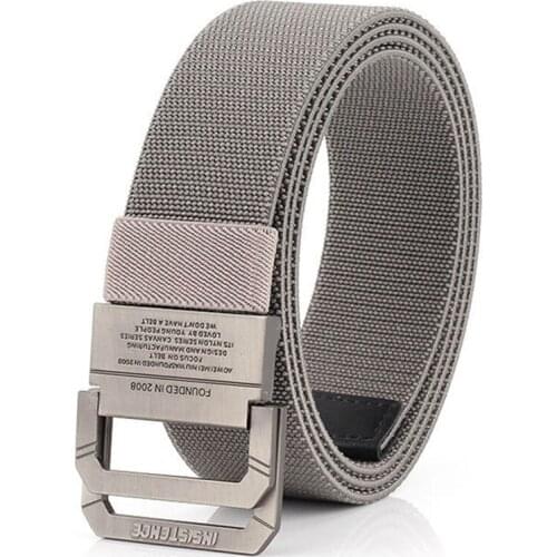120cm Double Loop Elastic Knit Nylon Canvas Belt Outdoor Hunting Climbing Army Training Wearproof Adjustable Tactical Waistband