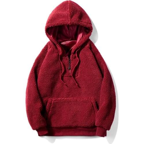 FAVOCENT Men's Hoodies With Fur