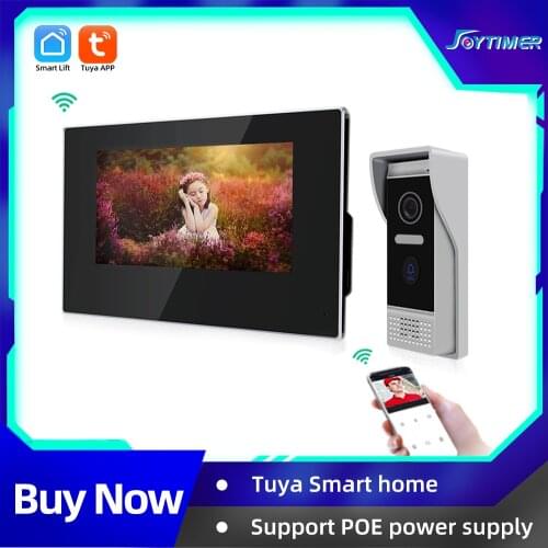 Joytimer Tuya Smart Home 7 inch WiFi IP Touch Screen Video Door Phone Video Intercom Motion Detection Free gift SD card