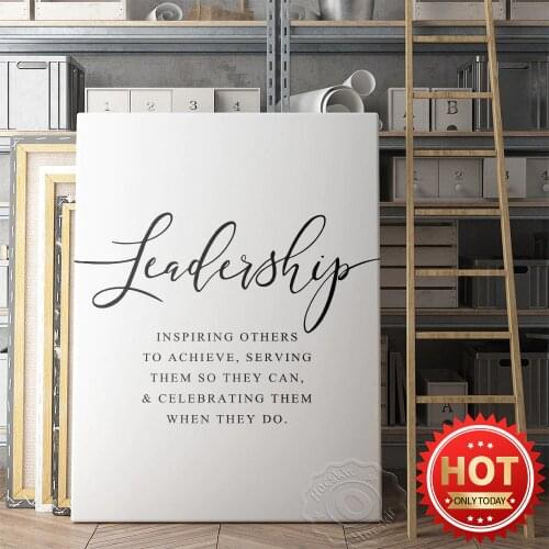 Minimalism Leadership Canvas Painting Text Poster, Modern Simple Office Room Wall Picture, Nordic Style Home Decor Mural, Gift