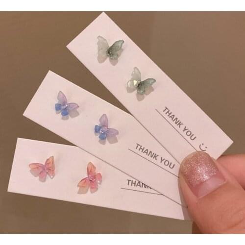 Fashion Fairy Stereo Butterfly Stud Earrings Set Combination Small Simple Design Online Celebrity Hypoallergenic INS Earrings