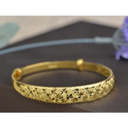 Fashion 24k babysbreath carved Bangle Charms one pc unit