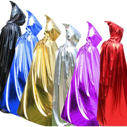 Halloween Cape Adult Kid Long Grim Reaper Cloak Black Purple Gold Halloween Cosplay Costume Pumpkin Spider Cloak