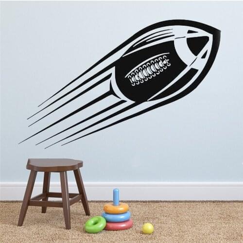 Wall Sticker American Football Ball Sport Activity Bedroom Sticker Vinyl Kids Nursery Girl Boy Decals Room Design Decor HY241