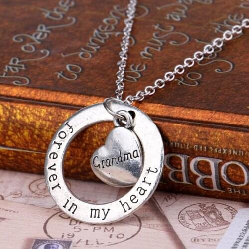 New Charm Grandma Party Love Forever Family New Chain Friend Gifts Heart Pendant Necklace NANA Fine Jewelry Special Design